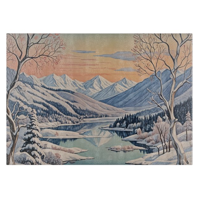 Planche À Découper La tranquillité d'hiver (Devant)