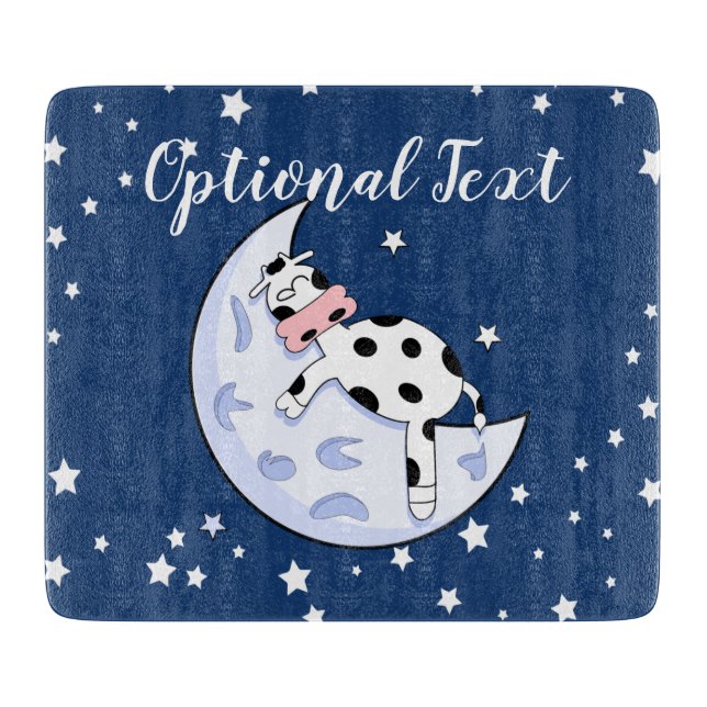 Planche À Découper La vache au-dessus de la lune (Devant)