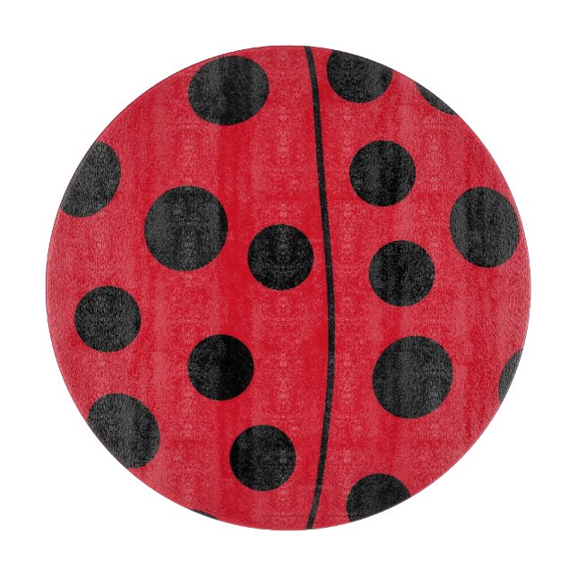 Planche À Découper Lady Bug Red et Black Design (Devant)