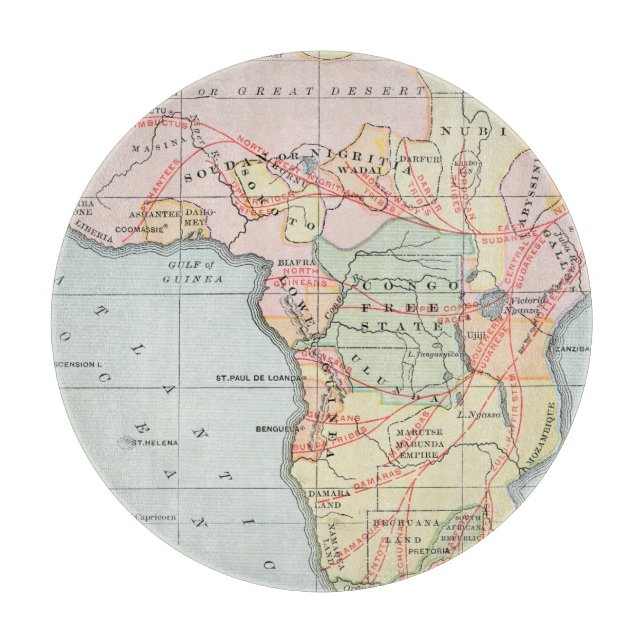PLANCHE À DÉCOUPER L'AFRIQUE : CARTE, 1894 (Devant)