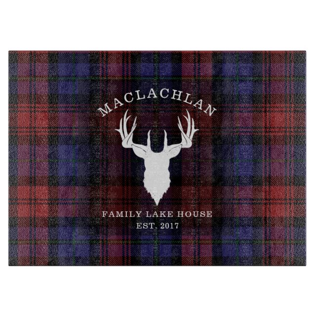 Planche À Découper Lake House Plaid Tartan Clan MacLachlan Famille (Devant)