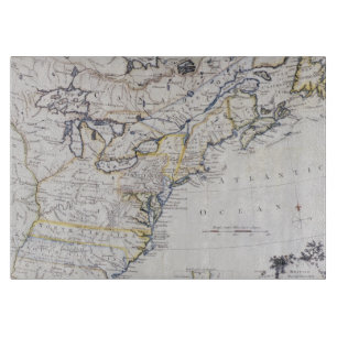 Planche À Découper L'AMÉRIQUE COLONIALE : CARTE, c1770