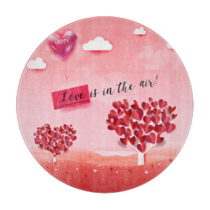 Planche À Découper "L'amour est dans l'air!" magnifique arbre d'amour