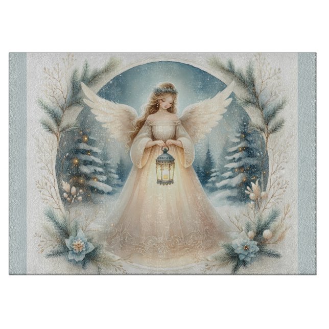 Planche À Découper L'ange céleste de l'hiver Lanterne de l'Espoir (Devant)