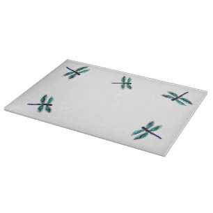 Planche À Découper L'art des libellules turquoises