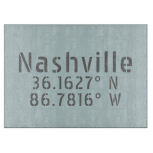 Planche À Découper Latitude de Nashville TN