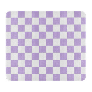 Planche À Découper Lavande et Blanc à Damier