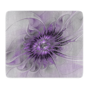 Planche À Découper Lavande Fleur Dream Moderne Abstrait Fractal Art
