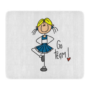 Planche À Découper Le bleu vont pom-pom girl d'équipe