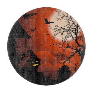 Planche À Découper Le cauchemar de la lune sanglante d'Halloween