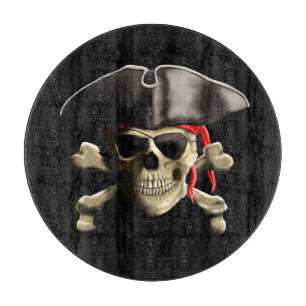 Planche À Découper Le crâne de pirate de jolly roger