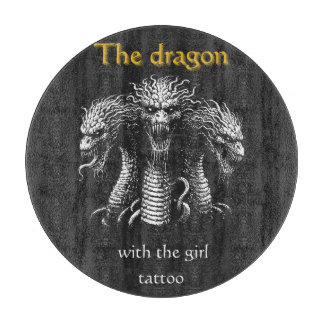 Planche À Découper Le Dragon avec la fille tatouage - Drôle sombre