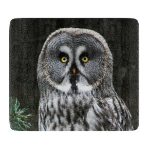 Planche À Découper Le grand hibou gris cbcnm