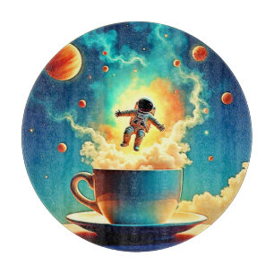 Planche À Découper Le rêve du café de l'astronaute
