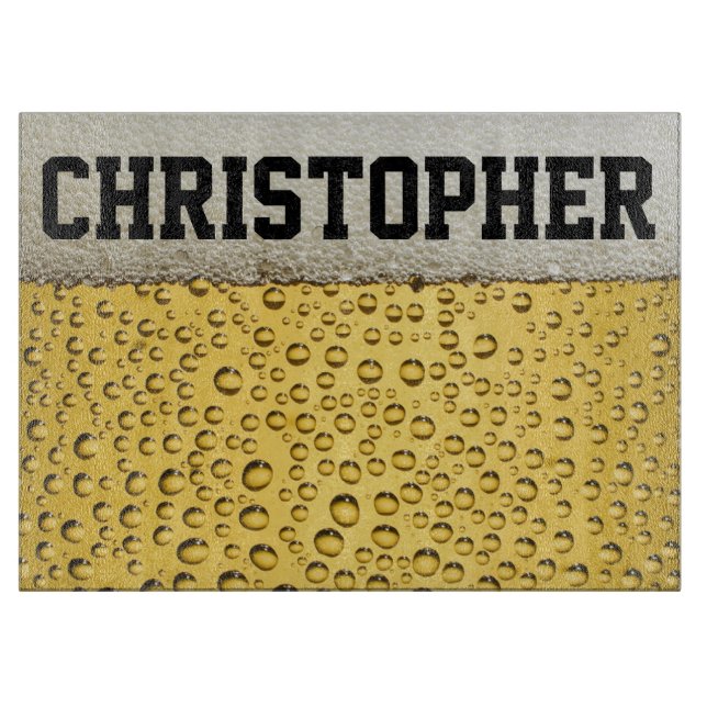 Planche À Découper Le verre de bière personnalisent (Devant)