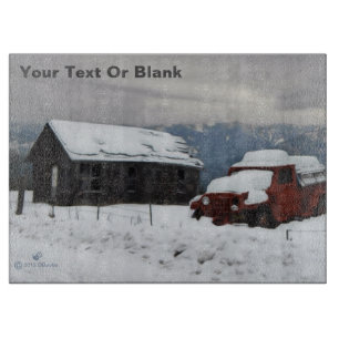 Planche À Découper Le vieux camion rouge