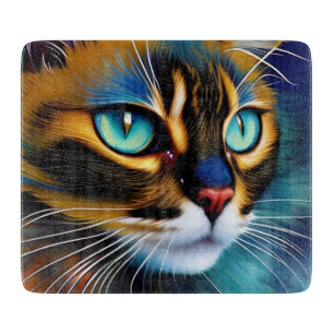 Planche À Découper Le visage d'un mignon Lynx pointe Siamese