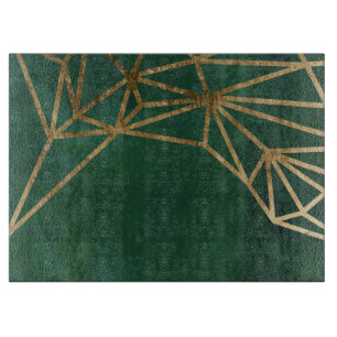 Planche À Découper Le Web de la jungle verte et de l'or