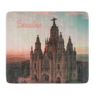 Planche À Découper L'église de Barcelone