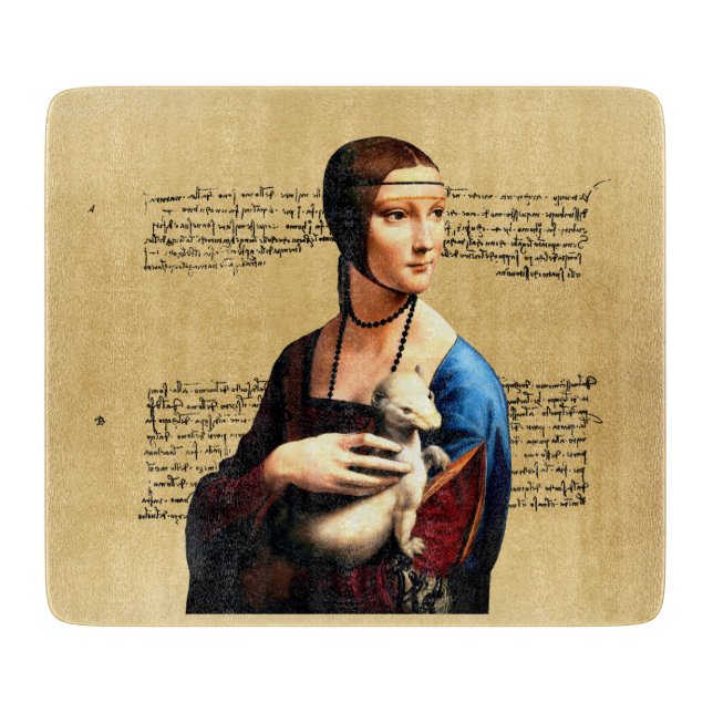 Planche À Découper Léonard de Vinci Lady avec Ermine (Devant)