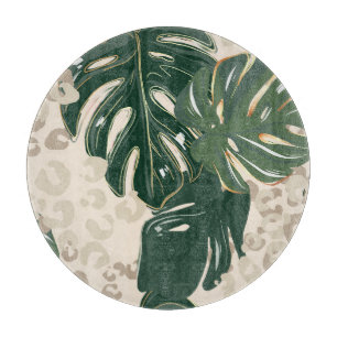 Planche À Découper Leopard Monstera : Jungle Imprimer Vintage.