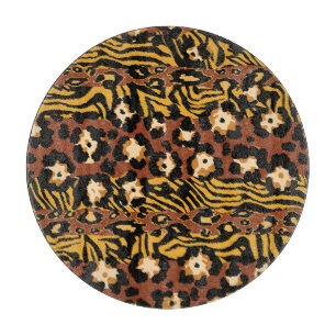 Planche À Découper Léopard, peaux de tigre, motif sauvage.
