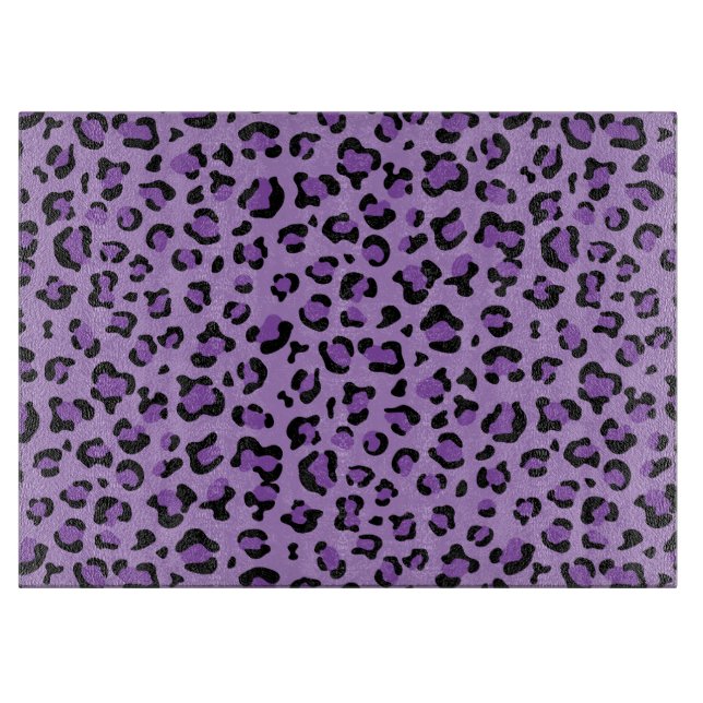 Planche À Découper Leopard Print, Léopard Spots, Purple Leopard (Devant)