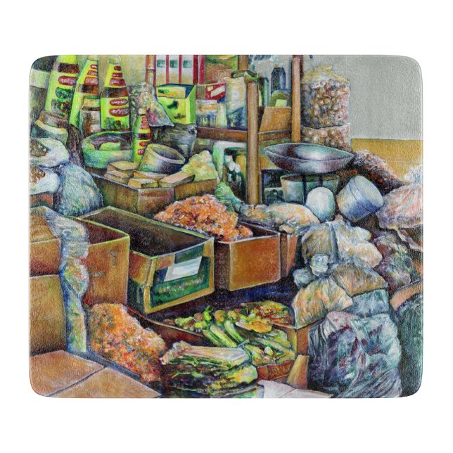 Planche À Découper Les belles promesses du centre Tekka de Singapour (Devant)