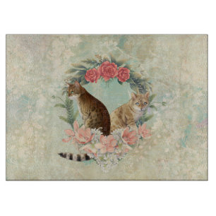 Planche À Découper Les copains de Loki : Mika et Chidori Bengal Cats