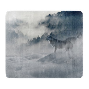 Planche À Découper Les loups dans un paysage hivernal