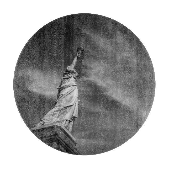 Planche À Découper Les monuments | Statue de la Liberté Manhattan NYC (Devant)