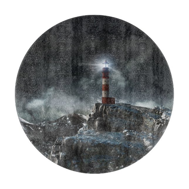 Planche À Découper Les phares | Phare dans la tempête (Devant)