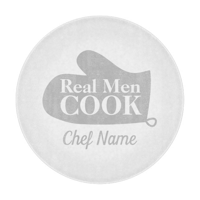 Planche À Découper Les vrais hommes cuisinent la planche de coupe en  (Devant)