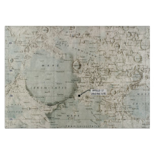 PLANCHE À DÉCOUPER L'ESPACE : LUNE MAP, 1972