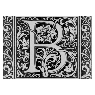 Planche À Découper Lettre B Monogramme Art Nouveau Médiéval
