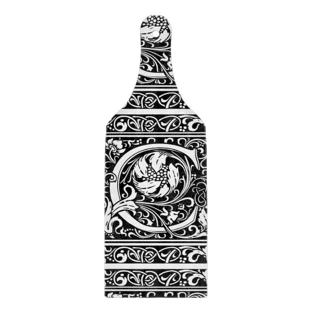 Planche À Découper Lettre C Monogramme médiéval Art Nouveau (Devant)