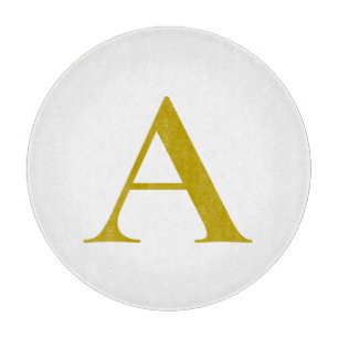 Planche À Découper Lettre initiale de monogramme personnalisé de coul