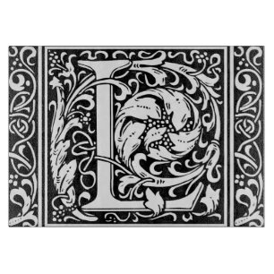 Planche À Découper Lettre L Monogramme Art Nouveau Médiéval