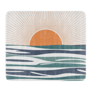 Planche À Découper Lever du soleil au bord de la mer