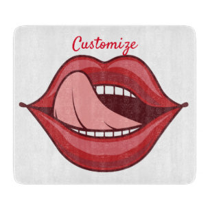 Planche À Découper Lèvres Rouges Bouche Orage_Cove 