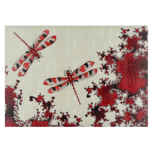 Planche à découper Libellule Rouge (Devant)