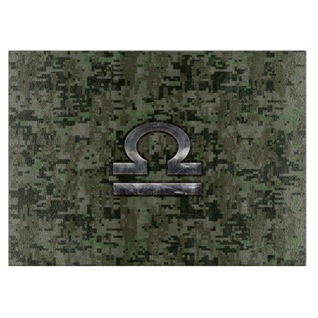 Planche À Découper Libra Zodiac Symbole de Green Digital Camouflage (Devant)