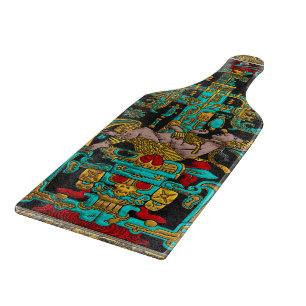 Planche À Découper Lid of Great Tomb of Pakal - Astronaut Palenque