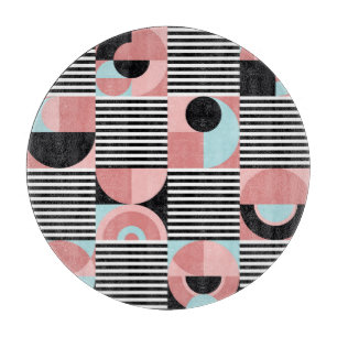 Planche À Découper Lignes géométriques, Formes Colorées Mosaïque.