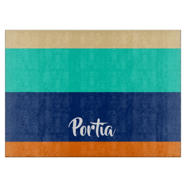 Planche À Découper Lignes multicolores à motif (Devant)