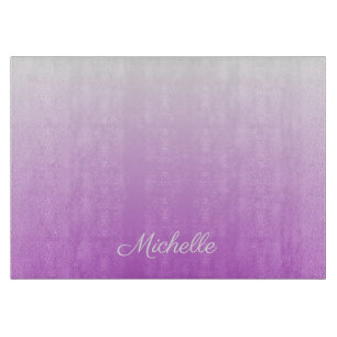 Planche À Découper Lilac violet ombre nom personnalisé