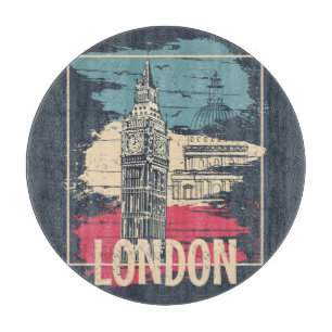 Planche À Découper Londres Big Ben : Poster de typographie