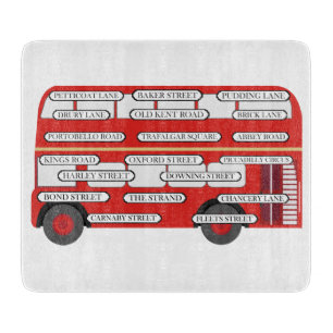Planche À Découper Londres - Bus et noms de rues célèbres