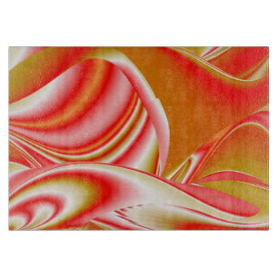 Planche À Découper Love and Gold Abstrait 3D Rainbowart