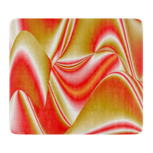 Planche À Découper Love and Gold Abstrait 3D Rainbowart
